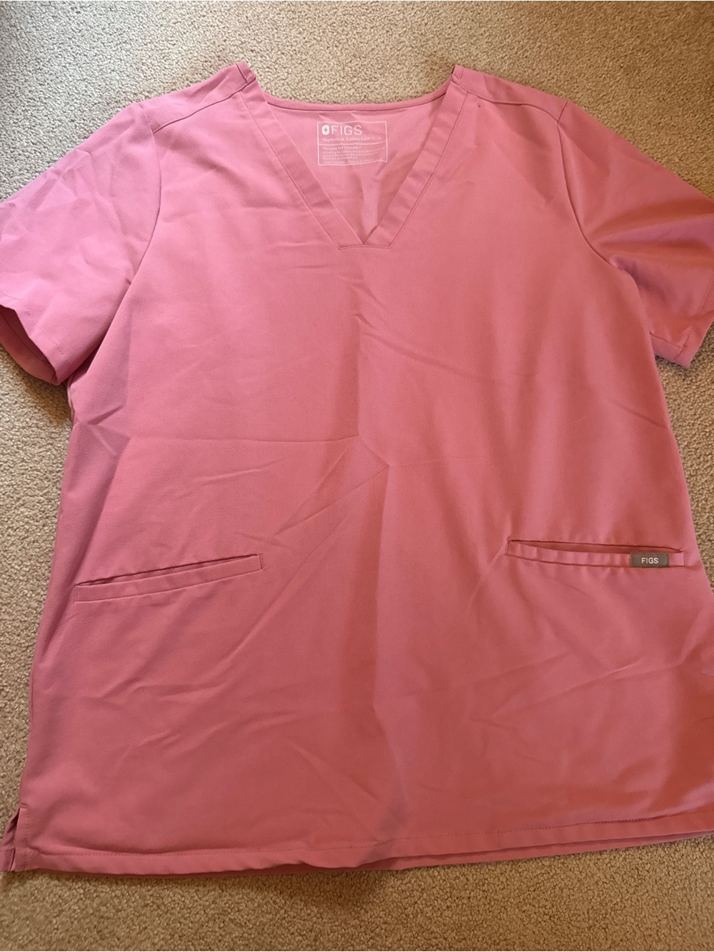 Figs Women's Scrub Top in Dusty Rose Pink